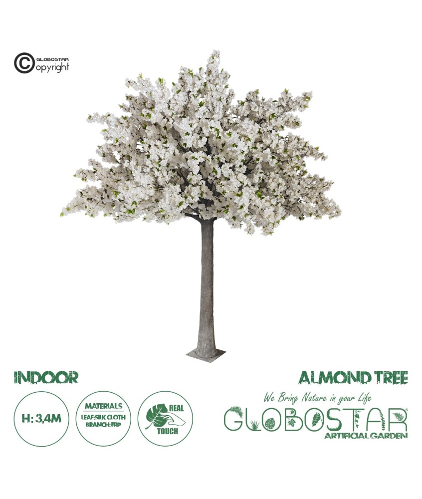 GloboStar® Artificial Garden ALMOND TREE 20163 Τεχνητό Διακοσμητικό Δέντρο Αμυγδαλιά Υ340cm